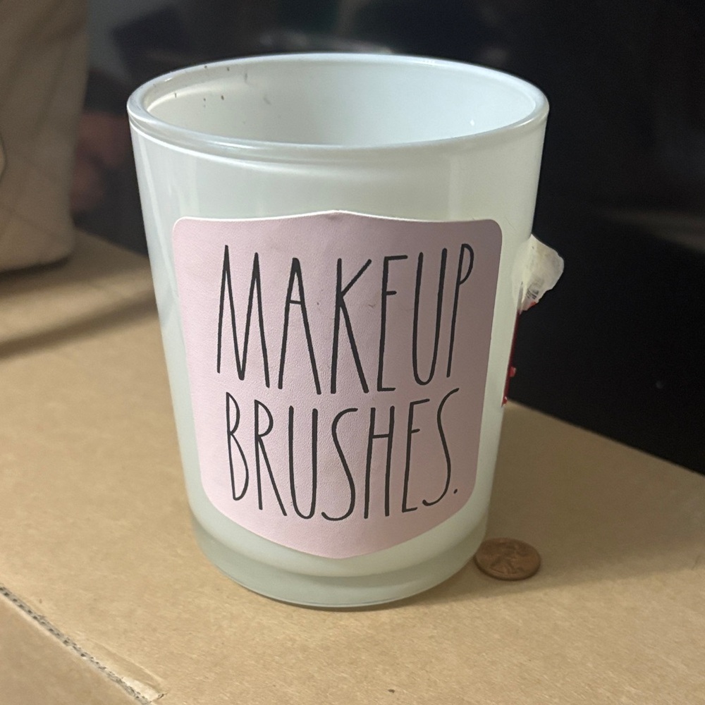 Rae Dunn Pink Makeup Brush Holder